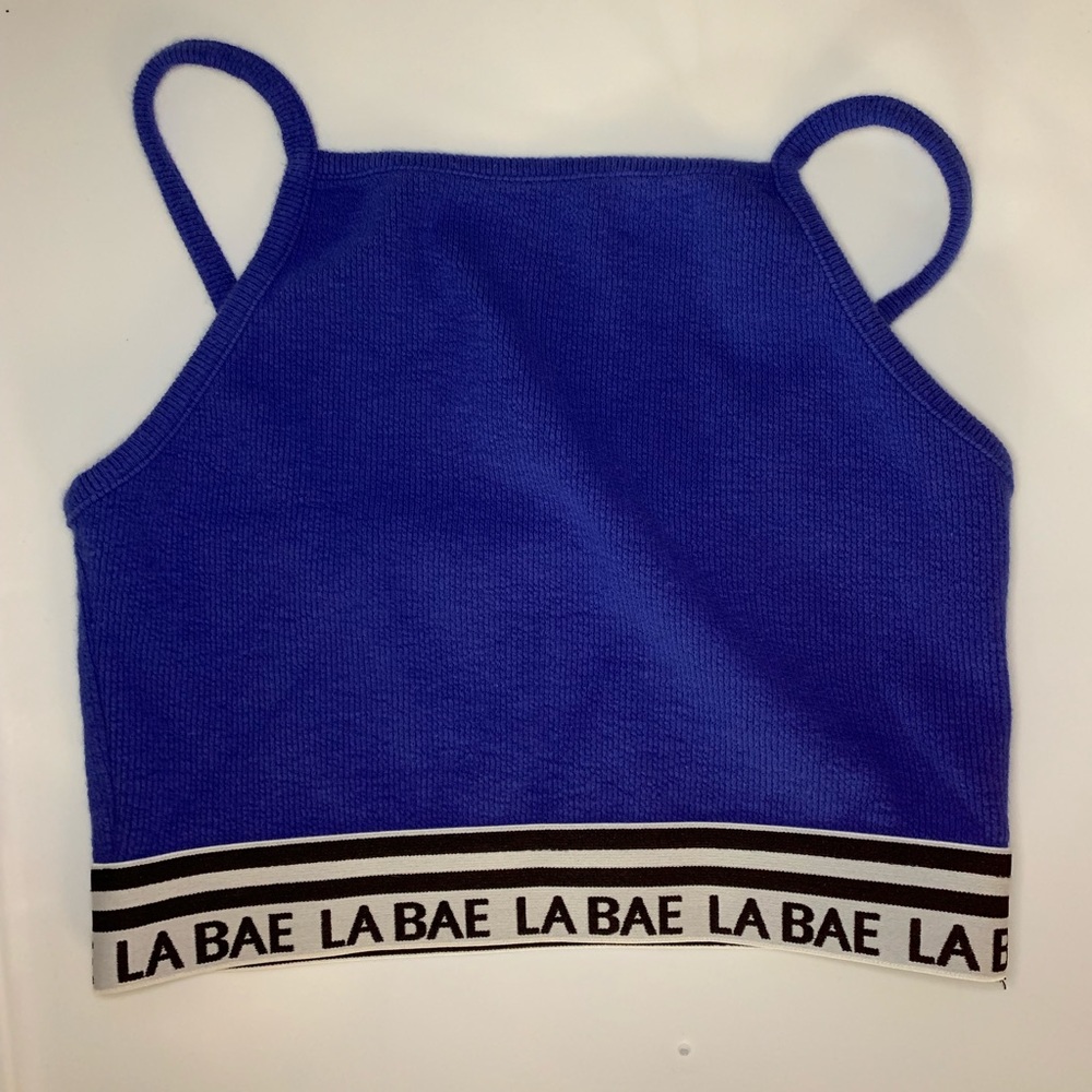 Blue summer crop top